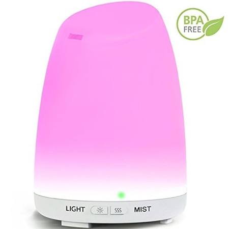 Avaspot Aroma Diffuser, Aromatherapie Diffuser 120ml Luftbefeuchter Ultraschall Cool Mist Luftbefeuchter mit 7 Farben LED, Wasserlos Auto Abschaltung Babies Spa Yoga Büro