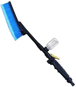 Maharaj Mall Car Wash Removable Retractable Long Handle Water Flow Switch Foam Bottle Car Styling Cleaning Washing Brush (Black)