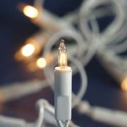 Preisvergleich Produktbild Weihnachts-Lichterkette 10-teilig Kabel weiß, Lampen klar
