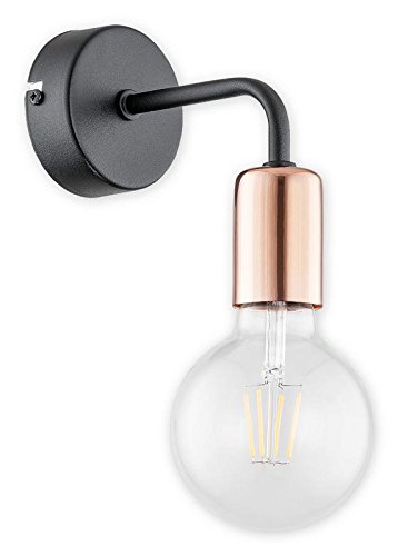 Preisvergleich Produktbild Wandleuchten Pixi matt schwarz+ Kupfer LEMIR / O2740 K1 CZA