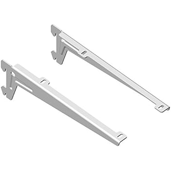 Emuca 7907812 Profil crémaillère simple perforation pas 50mm pour équerres, blanc, L 1000mm, Set