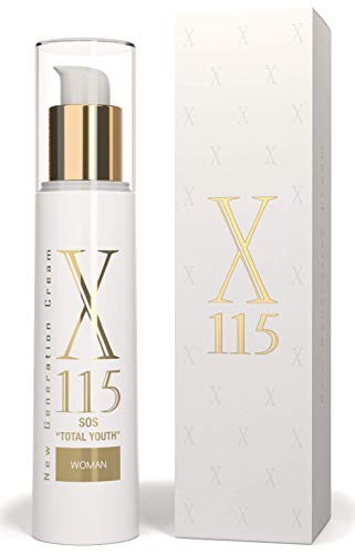 X115® - Crema Antirughe Donna - Flacone Airless 50 ml - New Generation Cream For Woman - Formula Completa 5 Azioni - IDRATANTE, con Acido Ialuronico, Collagene Idrolizzato, Allantoina e Pantenolo - LIFTANTE, con GABA ed Esapeptidi - RIDENSIFICANTE e ANTIOSSIDANTE, con Burro di Karité, Olio di Argan, Olio di Avocado, Vitamina E, Vitamina A e Vitamina C - ANTI MACCHIE - Con Melanostatine 5