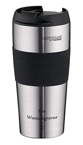 TR ThermoCafé Isolierbecher ThermoPro Edelstahl matt 0,4 l, mit Namensgravur