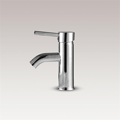 Moderne Einfache verchromt Einhand Waschbecken Wasserhahn - 4