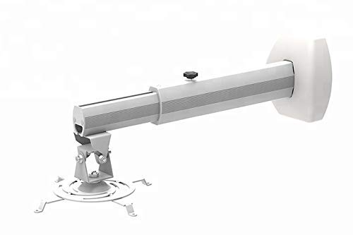 MOIZ 6 Feet Short Throw Wall Mount Projector Stand (Maximum Load Capacity 35 kg) Projector Wall Mounted Kit 3+3-6ft. Adjustable