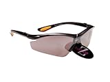 RayZor Professional Lightweight UV400 GunMetal Grey Sports Wrap Golf Sunglasses, With a 1 Piece Smoked Mirrored Anti-Glare Lens