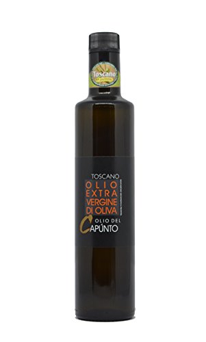 Olio extravergine di oliva toscano bottiglia 0,50 L - Olio del Capùnto IGP Toscano - Olio EVO 100% italiano - Fruttato medio