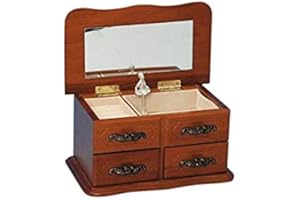 ARTE DEGLI ARGENTI Carillon Meccanico Baule PORTAGIOIE in Legno con Ballerina Che Gira e Melodia Famosa Che Suona alla Apertura 16053