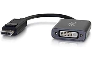 C2G Adaptador activo DisplayPort macho a DVI-D de doble enlace hembra 4K negro, DisplayPort compatible con pantallas Apple Cinema, Microsoft, Dell, HP, Intel, ASUS, Alienware, Lenovo y más