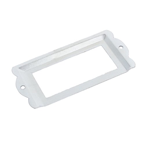 sourcingmap® 8stk. 85mm x 42mm Silber Ton Kasten Schublade Karten Umbau Aufkleber Halter Rahmen - 3