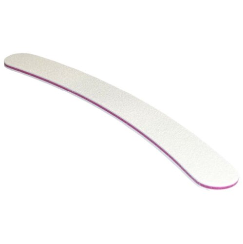 10er Set - Profifeile weiss gebogen Bananenfeile Körnung 100/180 - Kernfarbe Pink / Rot - made in Germany