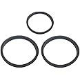 NECHU Jar gaskets Suitable for "PANASONIC/National PANASONIC" Mixer Jars"1Small(9.8cm)+2Big(12.6cm)" (3 Units, Black)