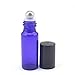 YOOHO 5ML Amber Glass Roller Bottles-Pack of 6 Roll Bottle With Stainless Steel Ball for Essential Oil,Aromatherapy,Perfumes and Lip Balms Best Xmas Gift (Blue)