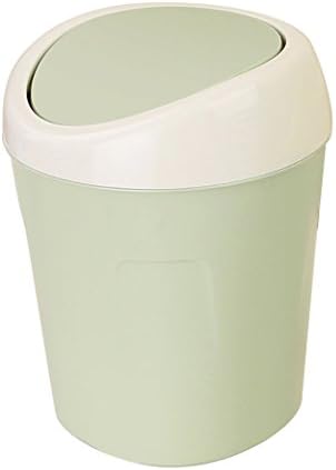 display08 Home Desktop Mini Covered Trash Garbage Can Storage Box Organizer Waste Bin - Green