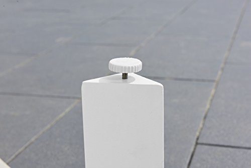 greemotion Liege Stockholm in Weiß/Grau, Alu-Sonnenliege Stockholm, Gartenliege Rückenlehne 5-fach verstellbar, - 