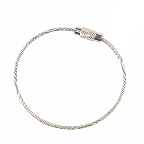 5-pcs-Heavy-Duty-Stainless-Cable-Keyring-EDC-Keychain