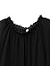 ZANZEA Women's Sexy Summer Casual Chiffon Long Sleeve Off Shoulder Beach Mini Top Dress Black XL