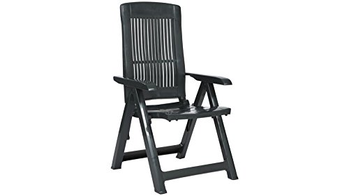 BEST Gartenmöbelset Kansas, 13-tgl., 6 Klappsessel, Tisch 145×95 cm, Kunststoff, grün grün - 8