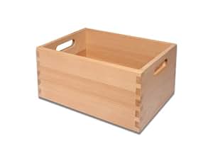 Holzkiste Stapelkasten Aufbewahrungskiste für Spielzeug aus massiver