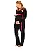 Pink Pixie Maternity Nursing Pyjamas 3 Piece Set Easy Feed With Dressing Gown Black & Pink Size 10-24