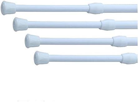 Rong Hong 3 Pack 32-50 CM Extendable Short Tension Rod for Cabinets/Closet - White