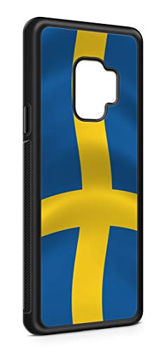 Huawei Mate 20 Silikon Handyhülle Flexibles Slim Case Schweden Fahne Flagge Schwarz