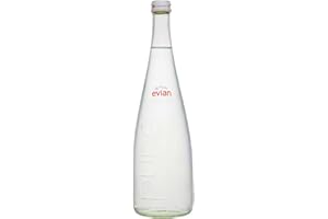 pura carbonatata non usa e getta, bottiglia di Evian, vetro - 0,75 l