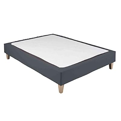 Terre de Nuit Cache-sommier Coton Jersey Anthracite 180x200