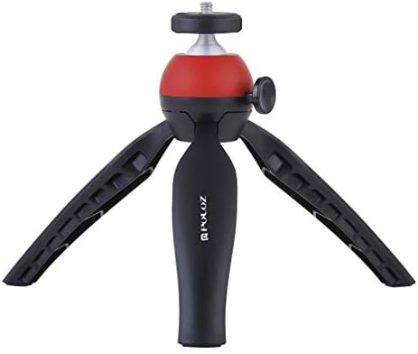 Camera Tripod Mount, PULUZ Portable Flexible Pocket Mini Camera Grip Stand with 360 Degree Ball Head & Shrinkable Legs for Most of Smartphones, Action & CSC & DSLR Cameras (Tripod Red)