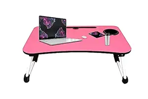 ABIR Enterprise Study Table Multipurpose Foldable Solid Wooden Made with Cup & Pen Holder for Girls Boys Kids Children Used for Reading