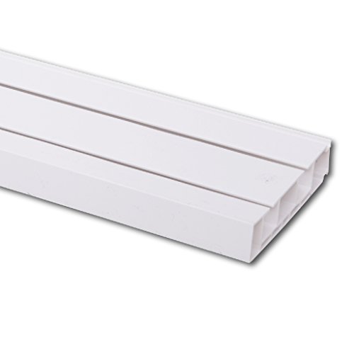 Innenlaufschiene Gardinenschiene bis zu 480cm, 1-läufig, 2-läufig und 3-läufig, Auswahl: 270 cm 1 – läufig - 4