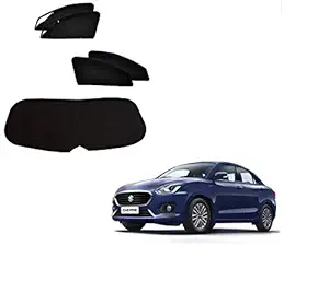 Kozdiko Zipper Magnetic Sun Shades Car Curtain with Dicky for Maruti Suzuki New Swift Dzire (2017-Present)