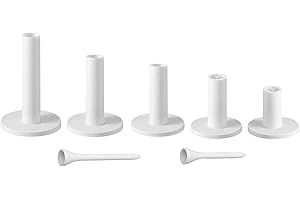 Groify 5 Pcs Golf Rubber Driving Range Tees and 2 Pcs Plastic tees for in Different Sizes for Golf Practice Mat