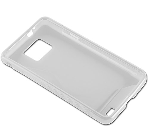Samsung Galaxy S2   S2 PLUS Funda Super Delgada de Silicona TPU en SEMI TRANSPARENTE de Cadorabo  Dise  o S      Cubierta Protectora Ligera Flexible con Antichoque para Tel  fono M  vil     Gel Protecci  n Carcasa Case Cover
