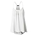 Produktbild Damen Sommer Spaghettiträger O-Ausschnitt Oberteile DOLDOA Elegante Vest Crop Tops Blusentop Tank Tanktops Weste Cami Camisole Beiläufig Mode Frühling Ärmellos Hemd Bluse Street shirt Blusen Pullover Sweatshirt Outwear T-Shirt Geburtstags Geschenk Valentinstag Geschenk für Frauen Mädchen Freundin (EU:38, Weiß - 1)