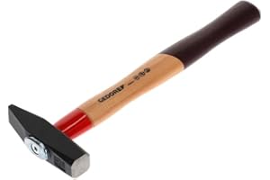 GEDORE Schlosserhammer, 300 Gramm, Mit ROTBAND-PLUS Stielbefestigung, Bruchfestes Hickoryholz, Geschmiedeter Hammerkopf
