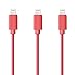 Price comparison product image Phone Charger Cable 1m Fast Sync Charger USB Cable Compatible with iPhone X 8 8 Plus 7 7 Plus 6s 5C SE, iPad Air, iPad Mini 2 3 4, iPod - iOS10 Pink [3-Pack]