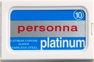 10 cuchillas de afeitar Personna Platinum (Israeli Reds) (1 paquete)