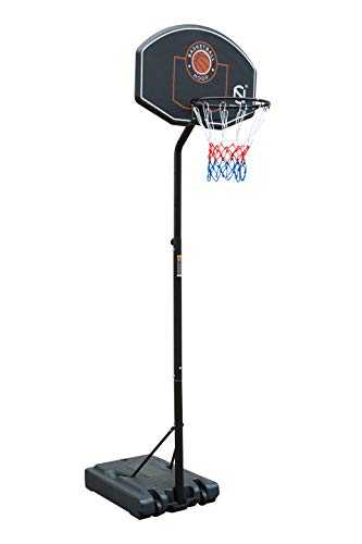 Northern Stone Youth Height Adjustable Basketball Hoop, Free Standing Portable Basketball Stand with Height Adjustable From 1.9-2.6m