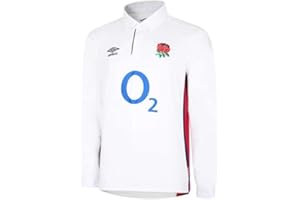 Umbro Mens England Long Sleeve Classic Rugby Shirt 2021