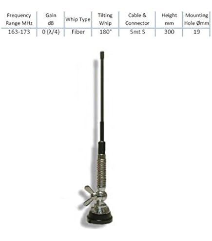 Antenna Dual Band SIRIO SDB 270 - VHF/UHF (137-152 MHz, 415-455 MHz), 100W, Cavo RG58 5m, Per Radioamatori