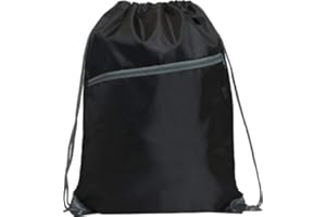 beSunshine Premium Waterproof Zipper Drawstring Bag Sports Gym Sack Swim PE Kit Shoe Bag