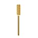 Electric Nail Drill Bit - Pro Golden Carbide Bit - Small Barrel Bit Straight, 3/32", C Coarse Grit