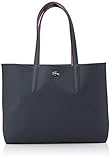 Abnehmbare Tasche Lacoste Damen Anna Schultertasche, Grau (Ebony Orchid) 14x30x35 centimeters