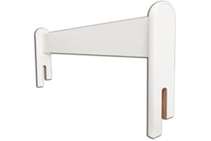 ‎HAPPY BABIES Happy Babies - Verschiebbares Bettgitter für Kinder, Schutz vor Stürzen des Kindes, erhöhte Sicherheit, verschiebbares Bettgitter fürs Kinderzimmer (Weiß, 82 cm)