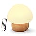 Price comparison product image Night Lights for Kids, NNIUK Baby LED Mushroom Night Lamp, Soft Silicone Lampshape, 100% Rubber Wood, 4 Light Modes and 16 Color by Wireless Remote - UK Plug