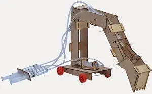 THE CURIOUS BRAIN Hydraulic Crane Do It Yourself Science Activity Kit -- the Transmission of Forces From Point-Point Through a Fluid (Multicolour)