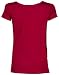 Happy Mama. Women's Maternity T-shirt Tee Shirt Baby Feet Hands. 013p (Crimson, UK 8/10, S)