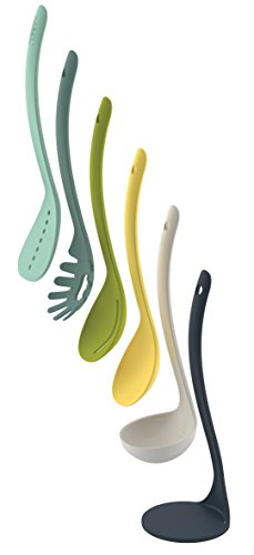Joseph Joseph 10140 Nest Kuchenhelfer Plus Opal Küchhelfer-Set mit magnetischem Aufbewahrungsständer Nylon, 6 Einheiten, 11,3 x 11,3 x 33,5 cm, opalfarben - 3