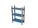 Bebe Style Children's Wooden 3 Tiered Shelves (Blue, Crayon Themed)